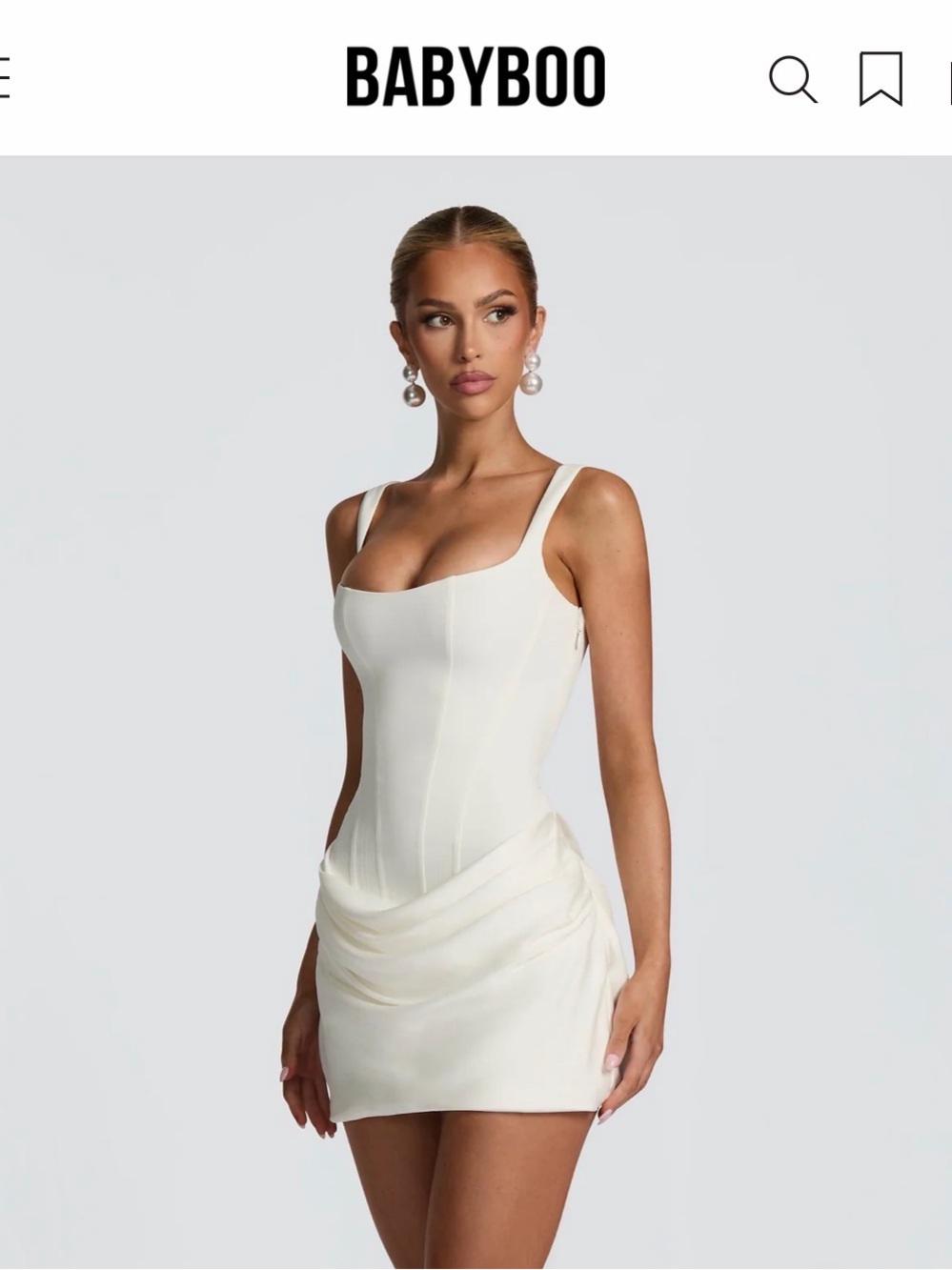 CORNELIA MINI DRESS - IVORY - Picture 4 of 5